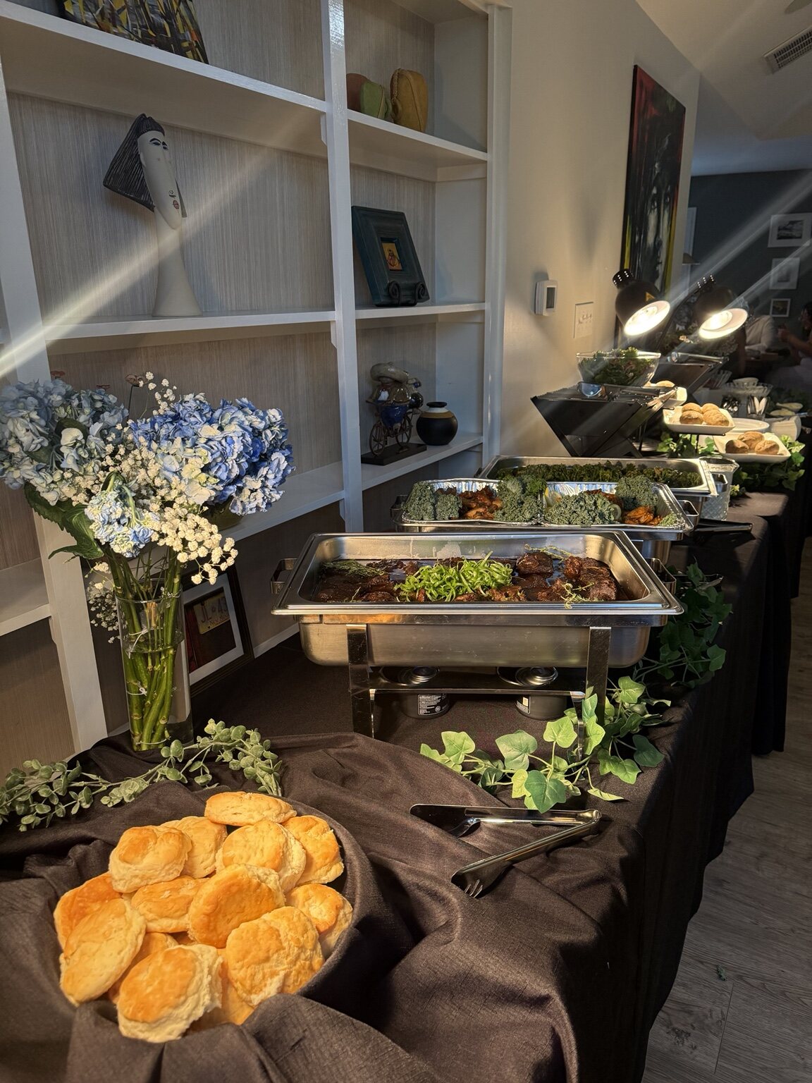 DeeLish buffet installation in an event space